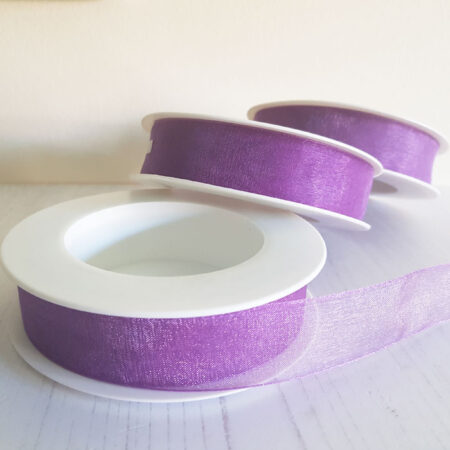 Lilac Organza Ribbon 25mm