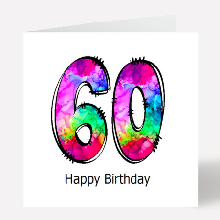 60th Birthday Card any age 833