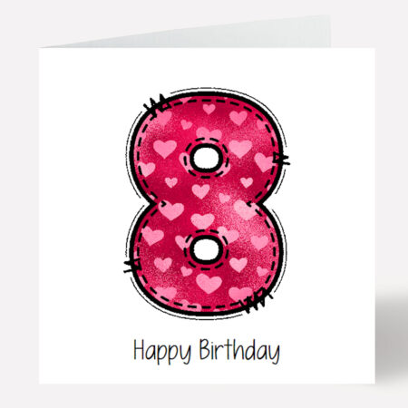 8th Birthday Card any age 837
