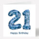 21st Birthday Card any age 860