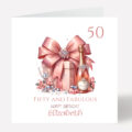 50th Champagne Birthday Card 879