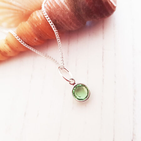 Peridot Crystal August Necklace 576