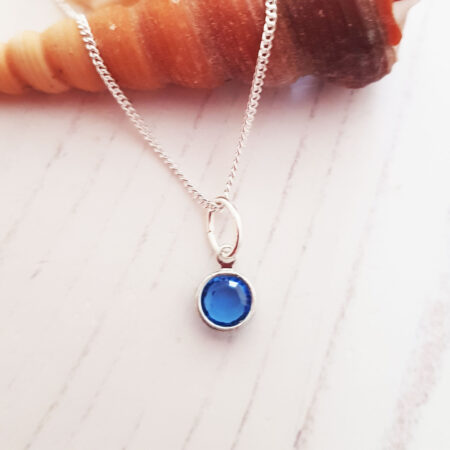 Sapphire Crystal September Necklace 577