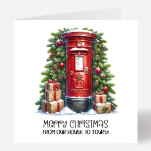 Red Post Box Christmas Card 803