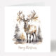 Luxury Personalised Stag Christmas Cards 5 pack 892