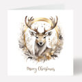 Luxury Personalised Stag Christmas Cards 5 pack 893