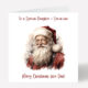 Personalised Santa Christmas Card 636