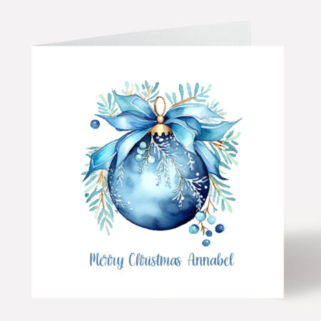 Bauble Personalised Christmas Card 772