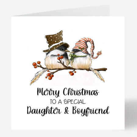 Chickadee Personalised Christmas Card 789