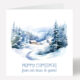 Snow Scene Christmas Card 916