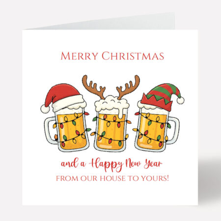Beer Christmas Personalised Card 919