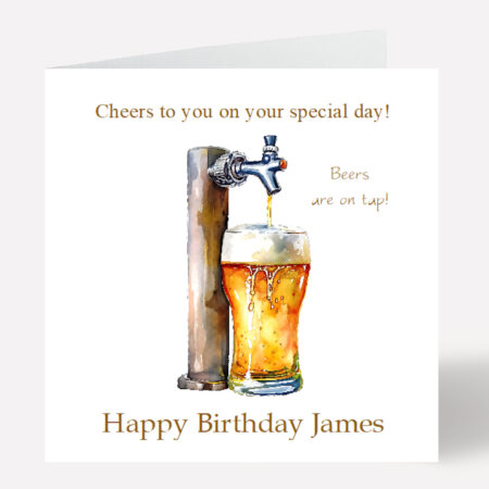 Beer Happy Birthday Card 964