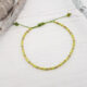 Anklet Beaded Gold Lime 114