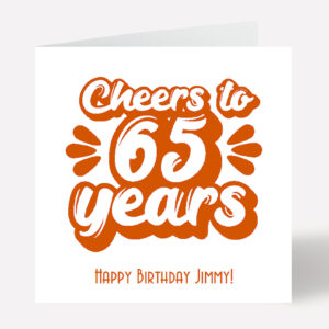65th Happy Birthday Card 952