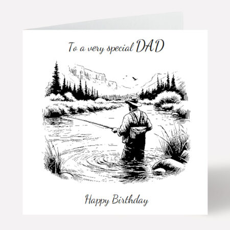 Fishing Happy Birthday Card 954