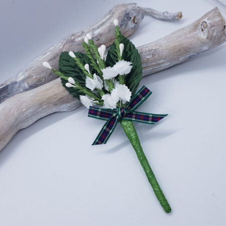 Scottish Buttonhole Heather Tartan Ribbon 08