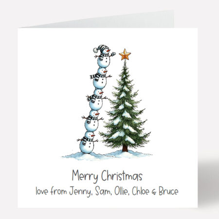 Five Snowmen Christmas Card 1016