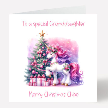 Unicorn Christmas Card 1017