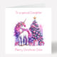 Unicorn Christmas Card 1018