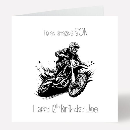 Motor Cross Happy Birthday Card 998