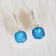 Blue Opal Crystal Sterling Silver Earrings 485